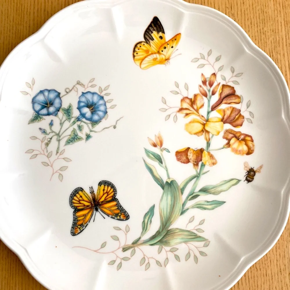 4pcs LENOX butterfly meadow dinner plate set, 11 inches